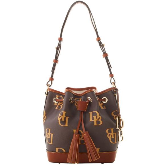 Borsa a spalla marrone da donna con monogramma Carrera Ilary